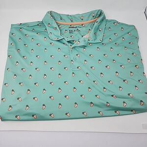 Reebok Golf Polo Shirt Slice Of Lime Men's 5XL Performance Lightweight